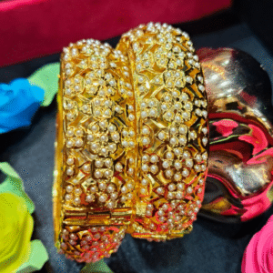 Pearl Bloom Antique Bangles (Set of 2)