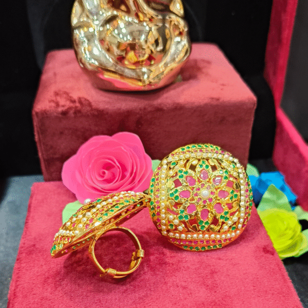 Floral Radiance Meenakari Ring