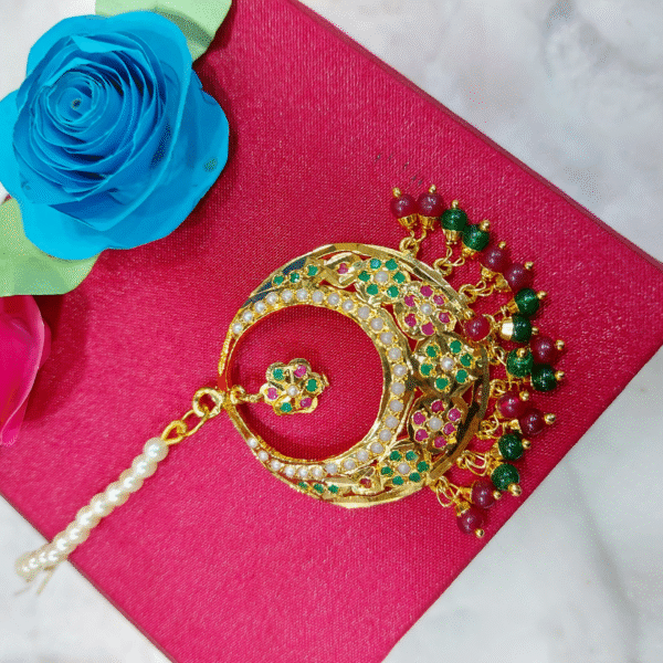 Noorjahan Royal Ruby Pearl Haar Set - Image 2