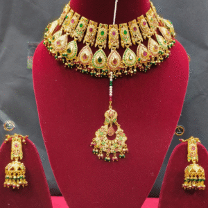 Mallika Heritage Tiranga Pearl Choker Set