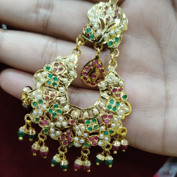 Mallika Heritage Tiranga Pearl Choker Set - Image 3