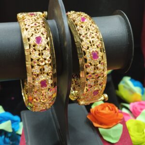 Malika Heritage Ruby Jarkan Bangles