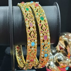 Afreen Multi Navratan Jadau Bangles