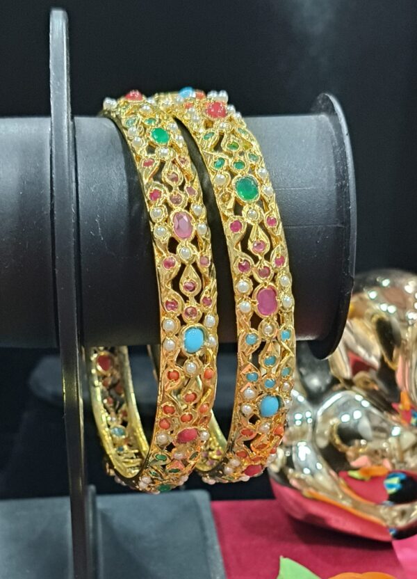 Afreen Multi Navratan Jadau Bangles