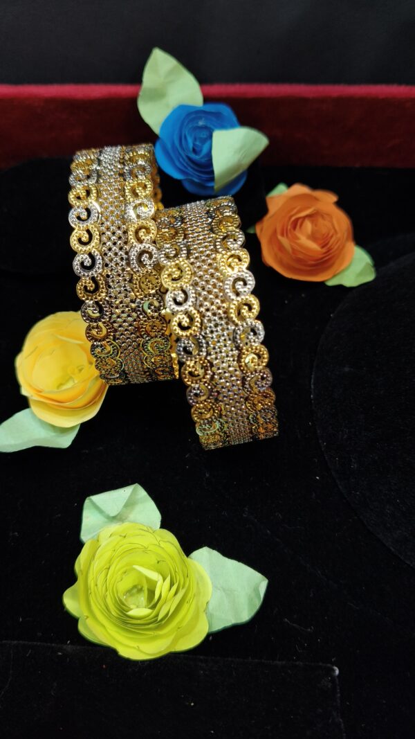 Shubh Lakshmi Sparkling Waves Bangles - Image 2